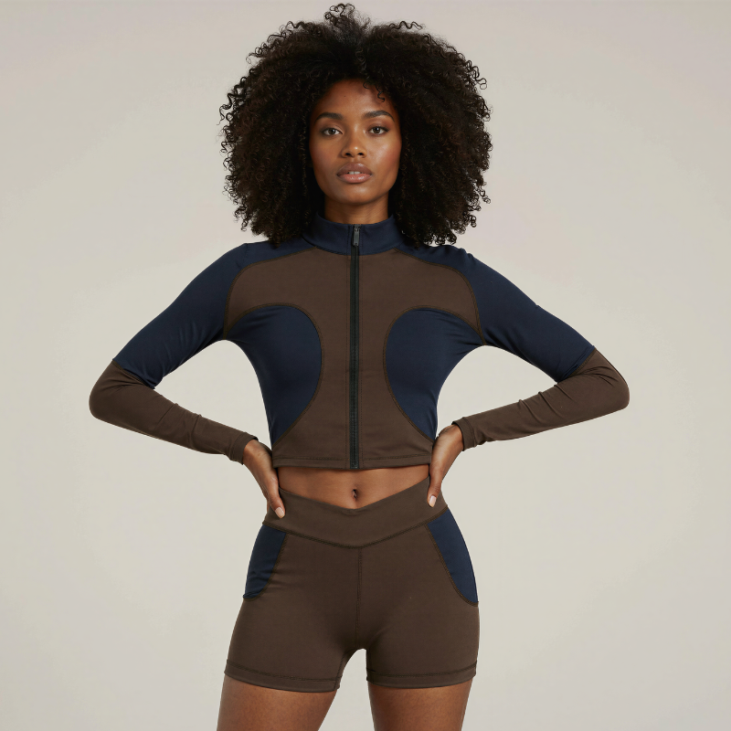 GOMOVELIVE “Dual Motion” – Set Sportivo Bicolore Zip-Up