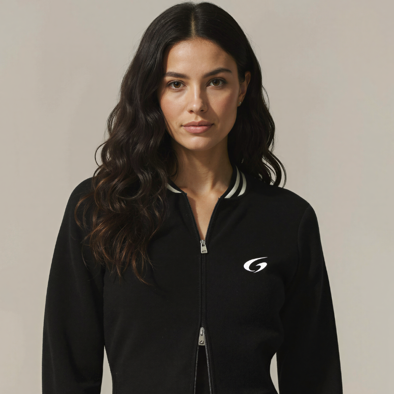 Style sport chic – Ensemble technique avec fermeture éclair et détails rayés