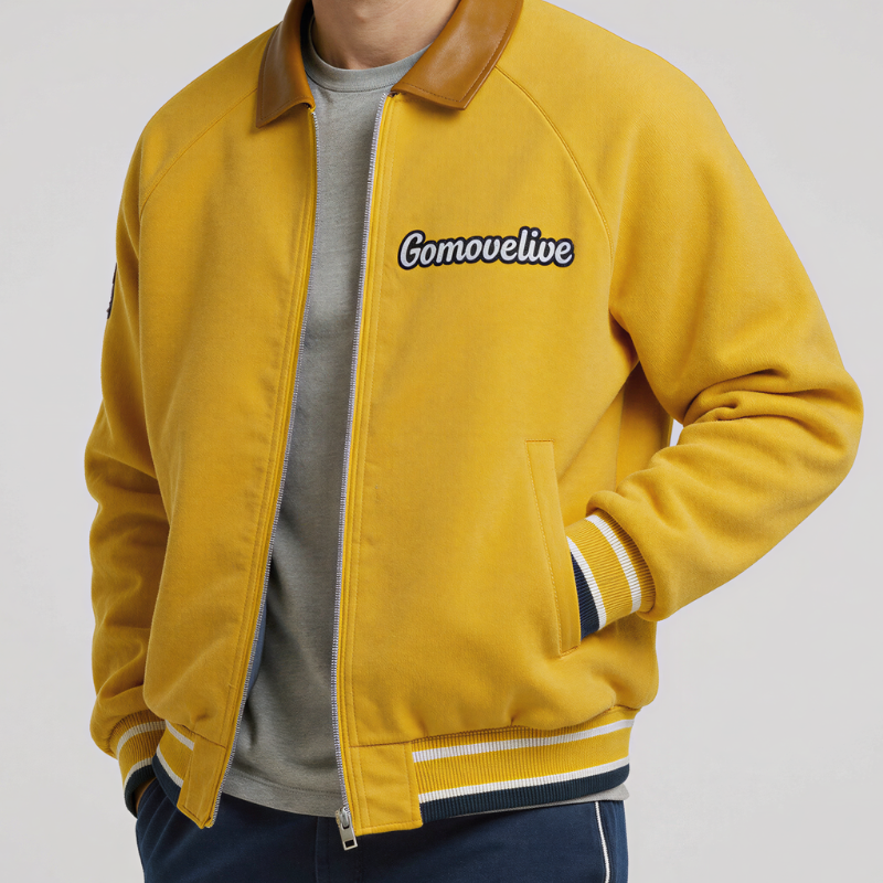 "Golden Draft" – Giacca varsity in stile college con anima sportiva