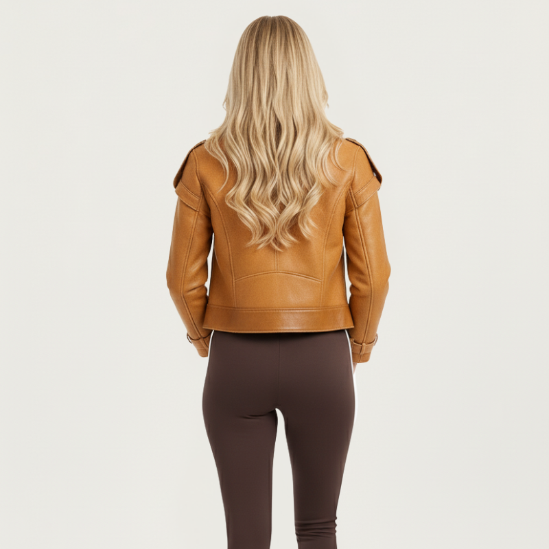 “Altitude Belted” – Shearling aviator in suede leather