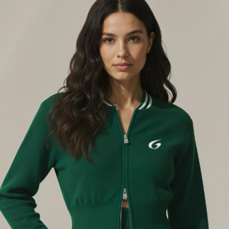 Green Court – Set tecnico in maglia con zip