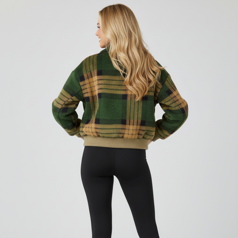 Highland Grid — Veste de sport en laine à carreaux avec finitions techniques