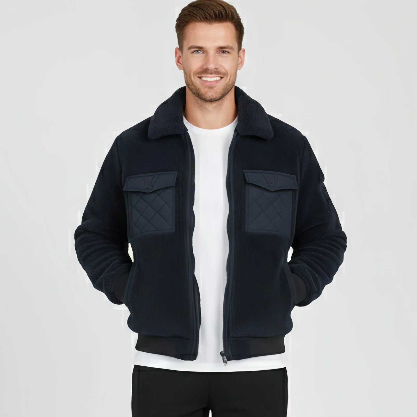 “Artico” – Giacca Outdoor in Sherpa Trapuntata