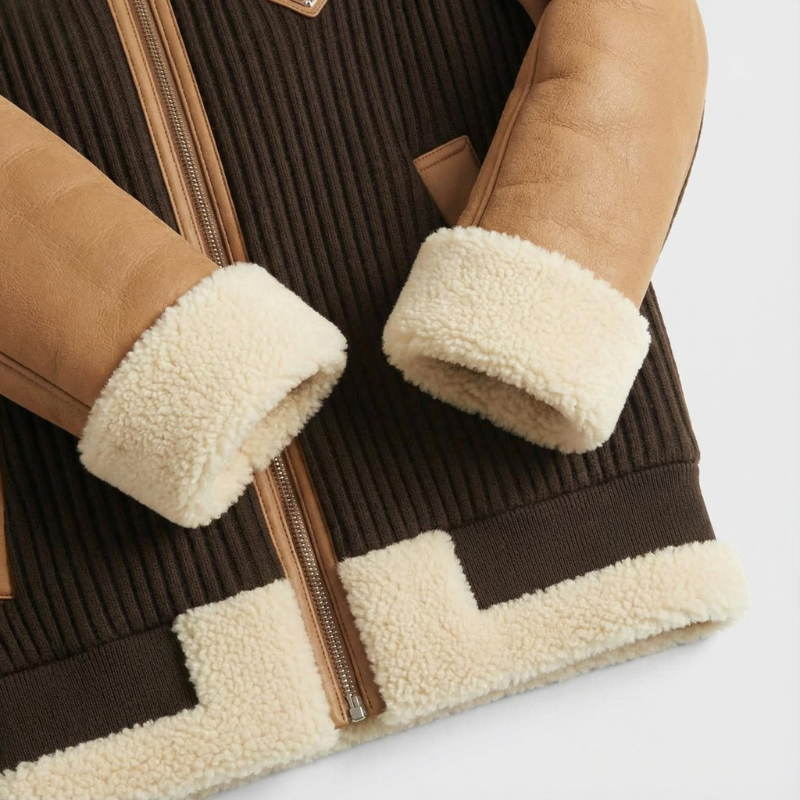 Shearling Bicolor Bomber