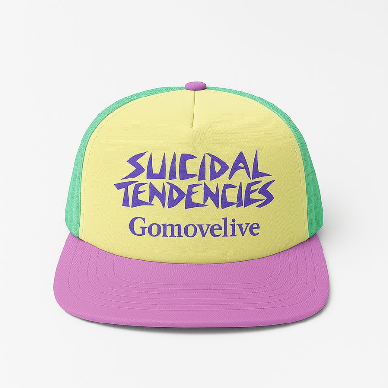 Contrasto ribelle – cappellino multicolore con stampa personalizzata