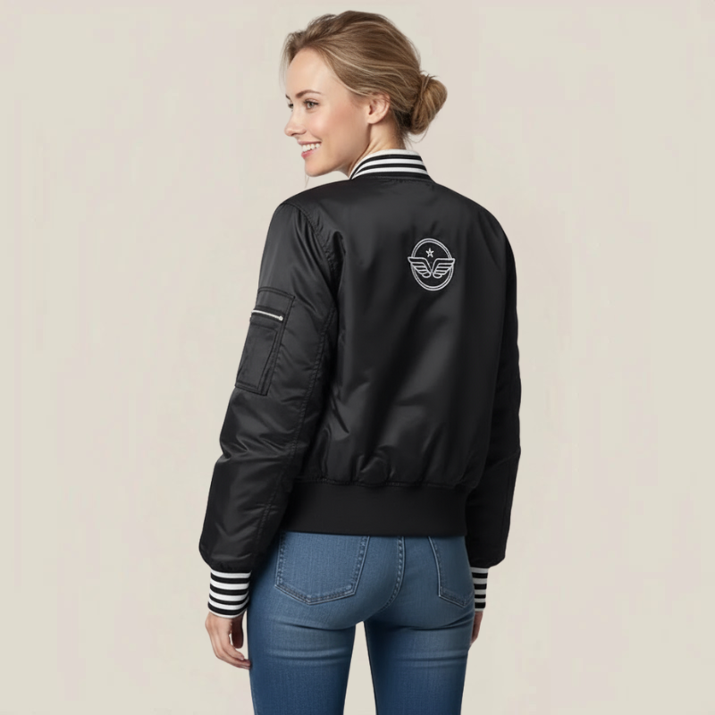 "Varsity Glam" Bomber Jacket: Sporty Elegance and Iconic Details
