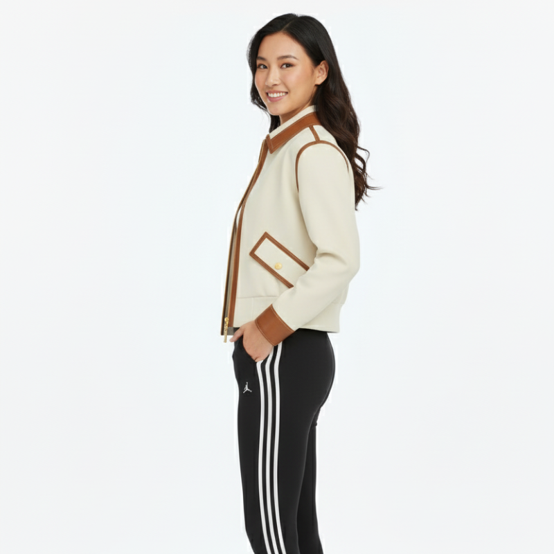 « Héritage urbain » – Veste sportive avec détails en cuir