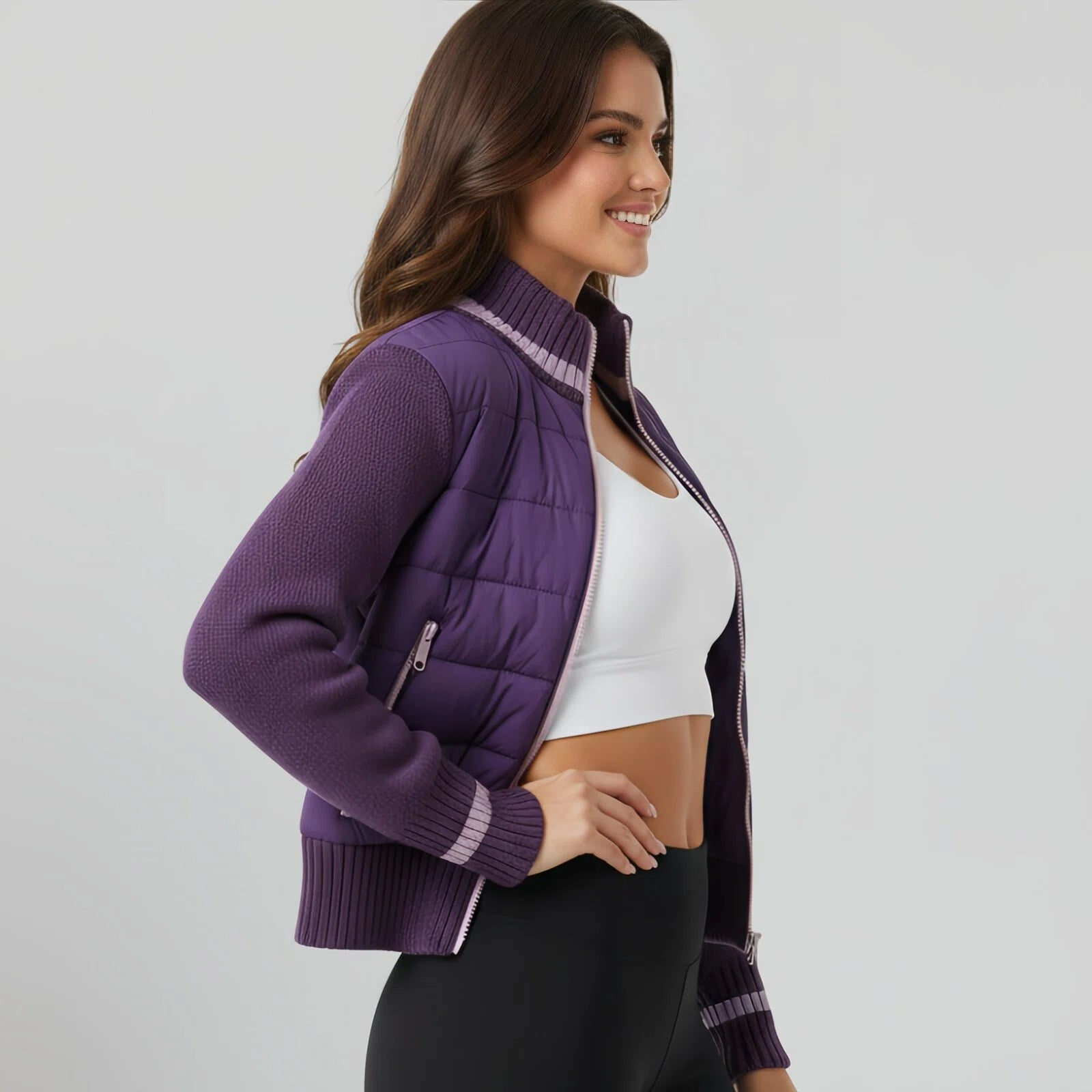 Pulse Grid Jacket — Quilted Sports Jacket with Contrast Details