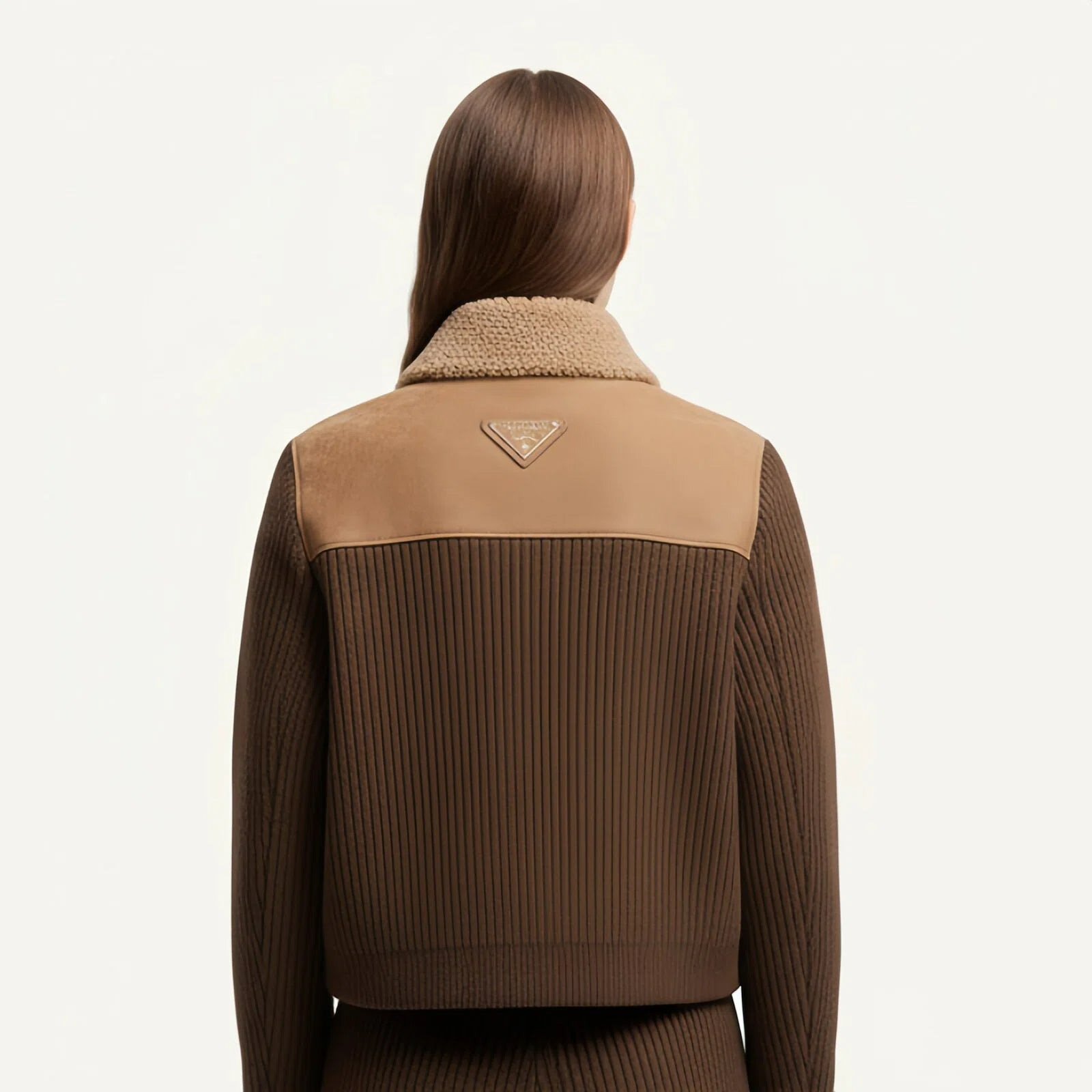Shearling Ribbed Jacket