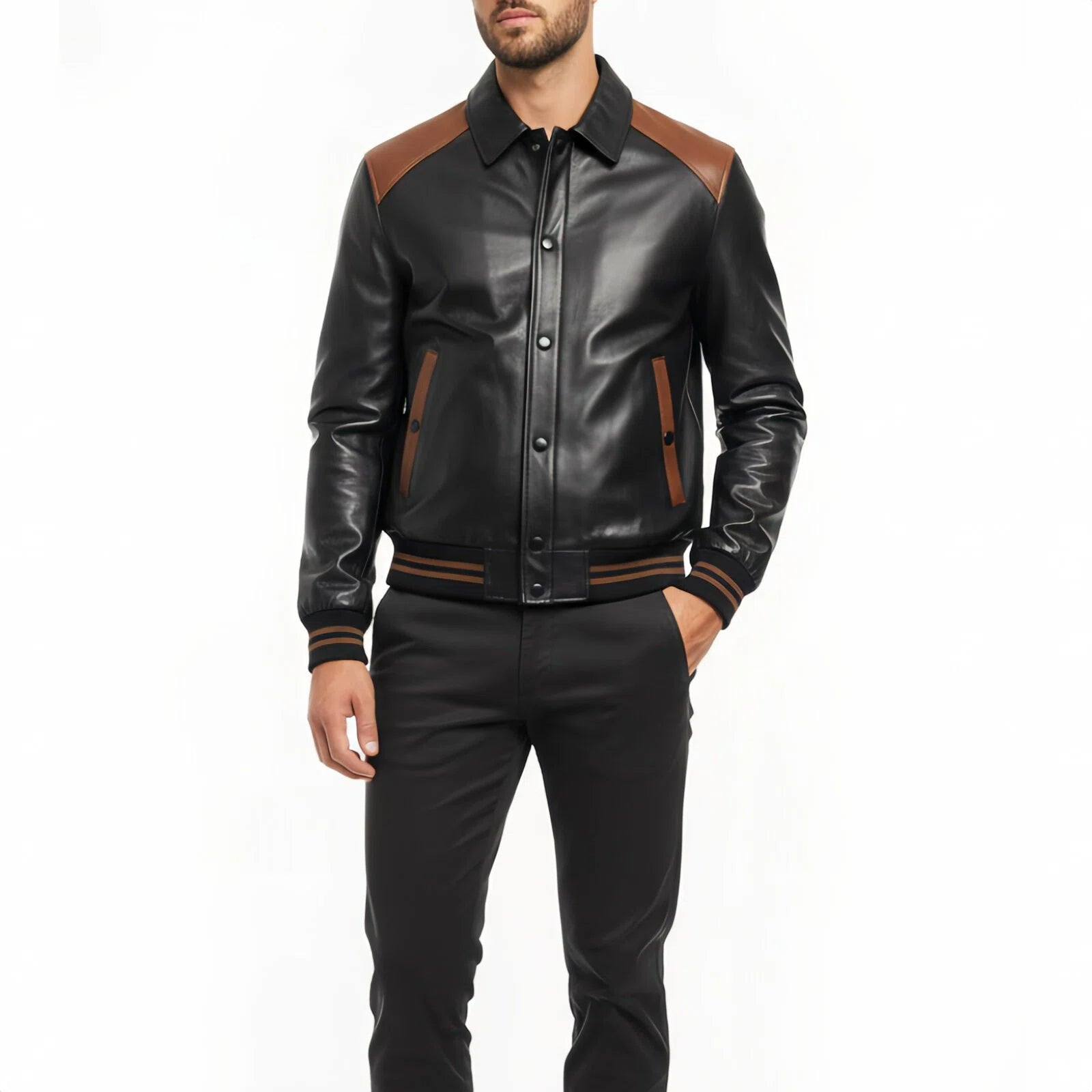Urban Leather Varsity – Raffinatezza ed Eleganza Intramontabile