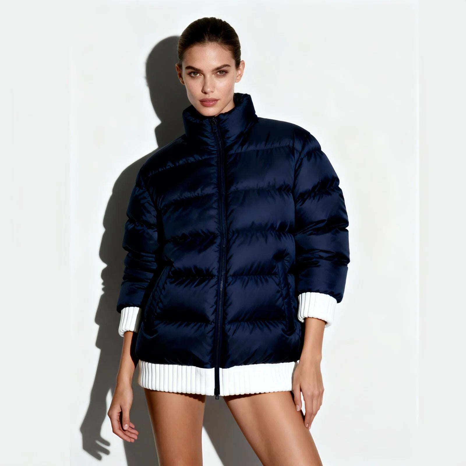 GOMOVESLEEP / NAVY PUFFER BOMBER DONNA