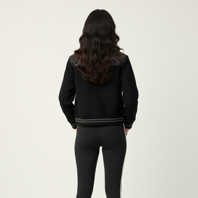 Urban Pulse – Technical Bomber Jacket with Leather Details