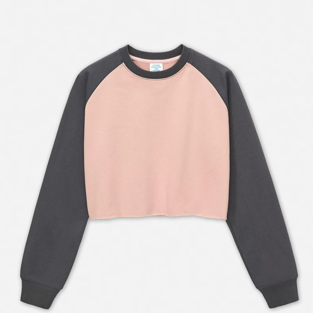 T-Shirt Donna con Maniche Raglan a Contrasto