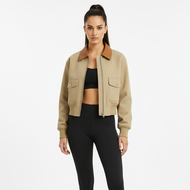 Urban Chic Bomber – Iconic Cropped Jacket