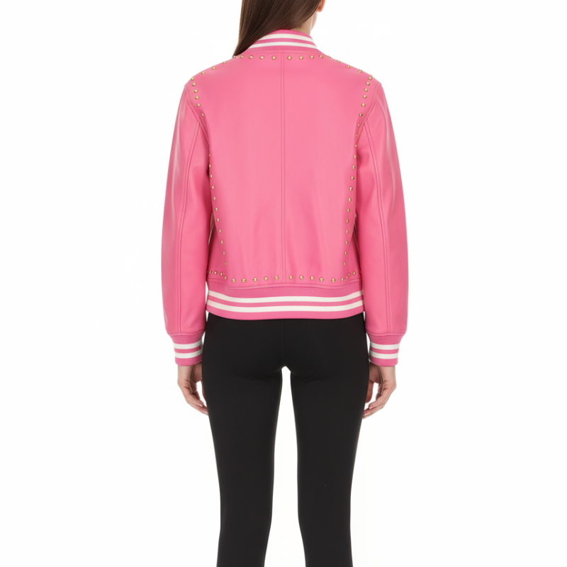 Pink Studded Sports Jacket – “Shiny Dynamique”