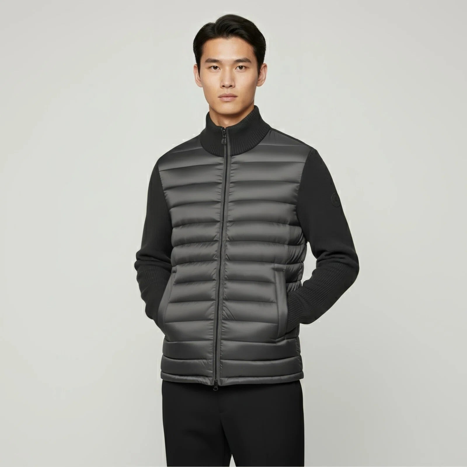 Quilted Hybrid Bomber