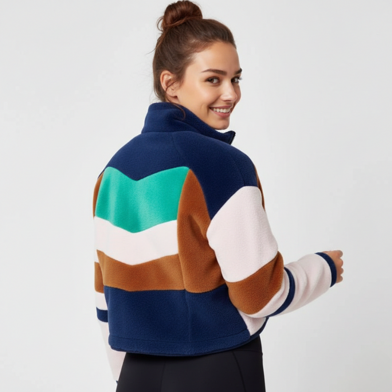The Retro Stripe Fleece Jacket: Energy and Color for Every Adventure
