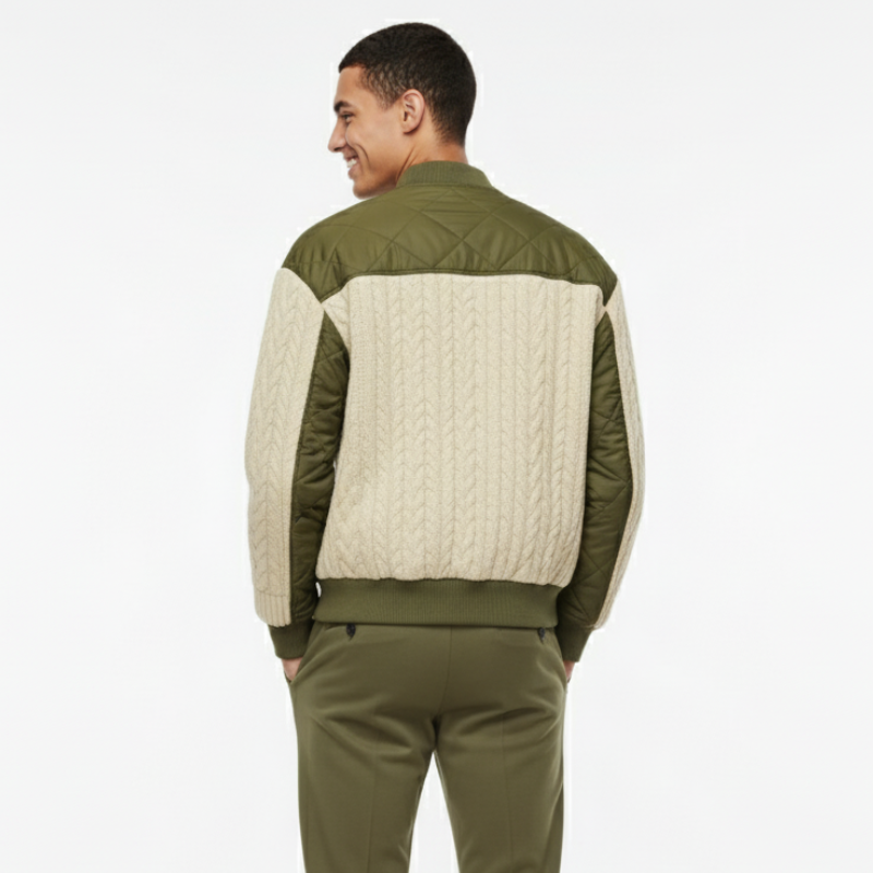 “Salice Alpino” – Giacca Ibrida Maglia & Trapuntatura