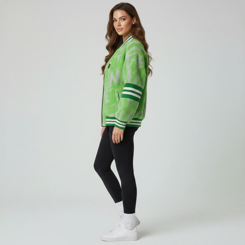GoMovelive "Electric Lime" Graffiti Sherpa Bomber