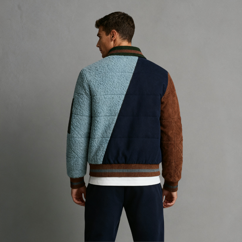 GO!Dual – Bomber Sportivo Bicolore Shearling