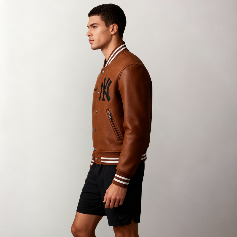 GemMotion – Bomber Varsity in Pelle