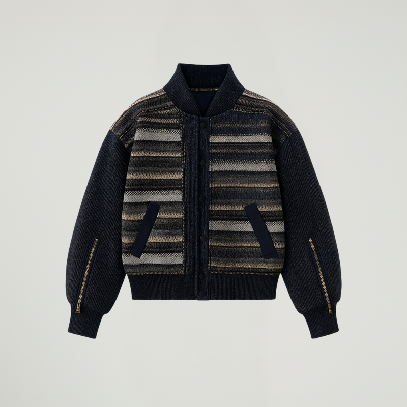 “Graphic Layers” Jacket — Intelligent Texture, Modulated Elegance