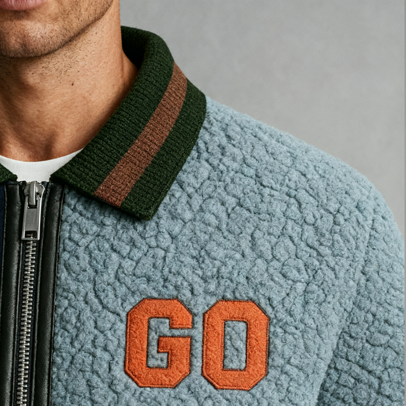 GO!Dual – Bomber Sportivo Bicolore Shearling
