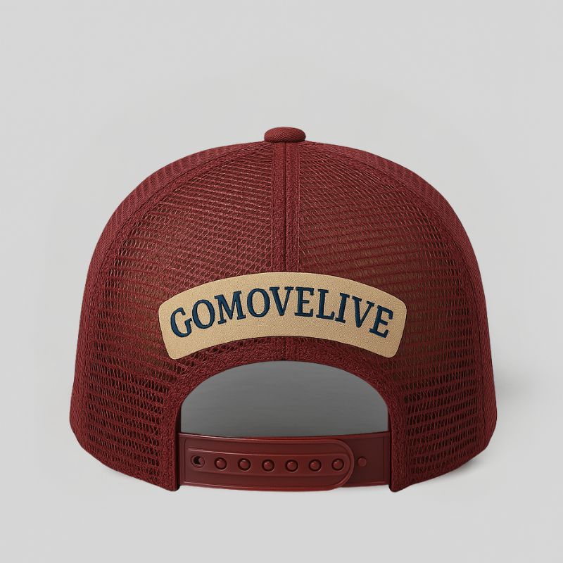 Audacia bicolore – cappellino beige e rosso con logo gomovelive
