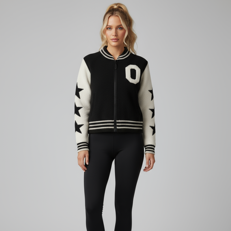 Varsity Bold – Retro-Chic Sports Bomber Jacket