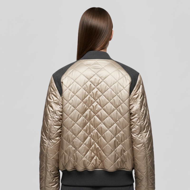 GOMOVELIVE “Aurora Seta” – Bomber Tecnico Pearlized Gold