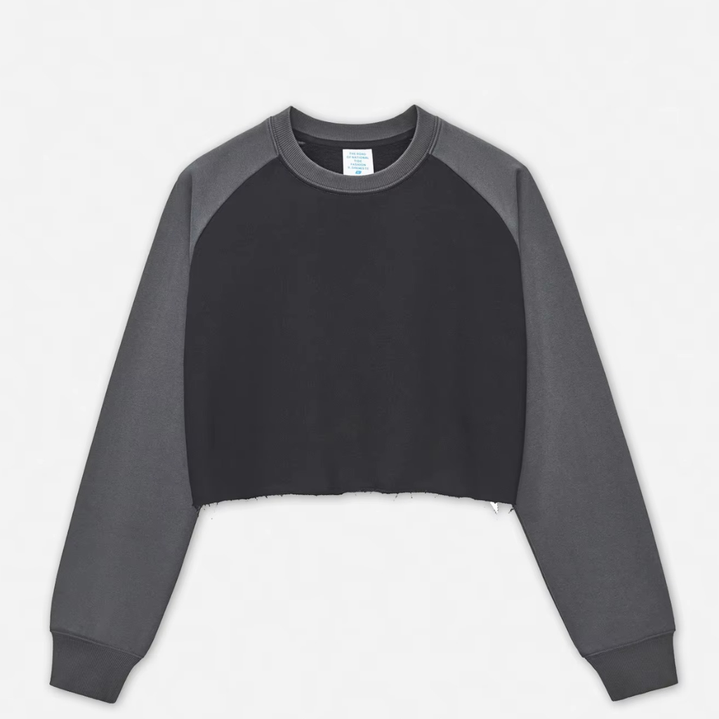 T-Shirt Donna con Maniche Raglan a Contrasto