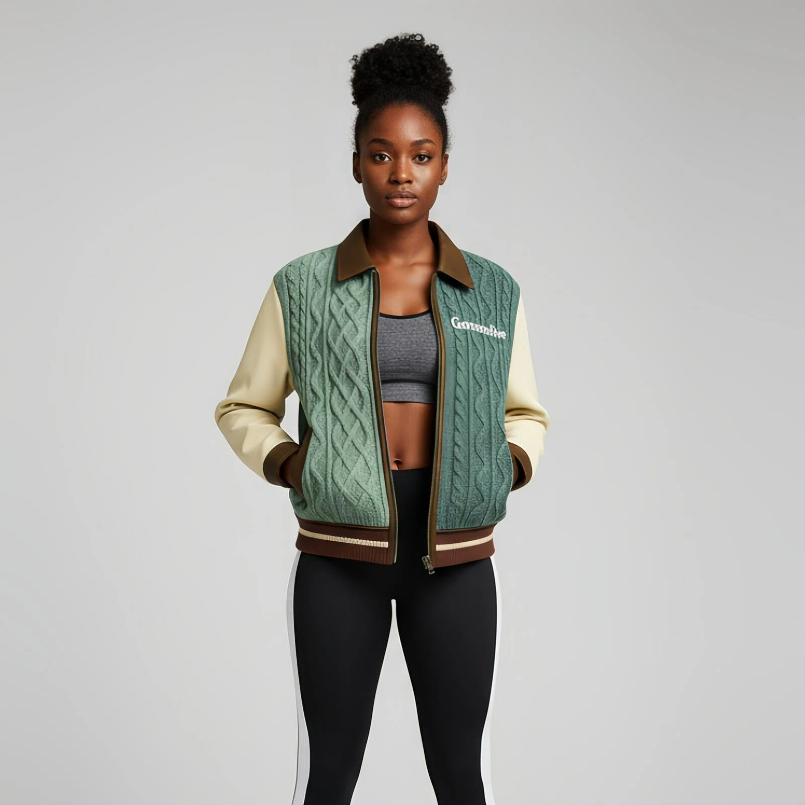 Aran Sport – Technical Bomber Jacket with Cable Knit