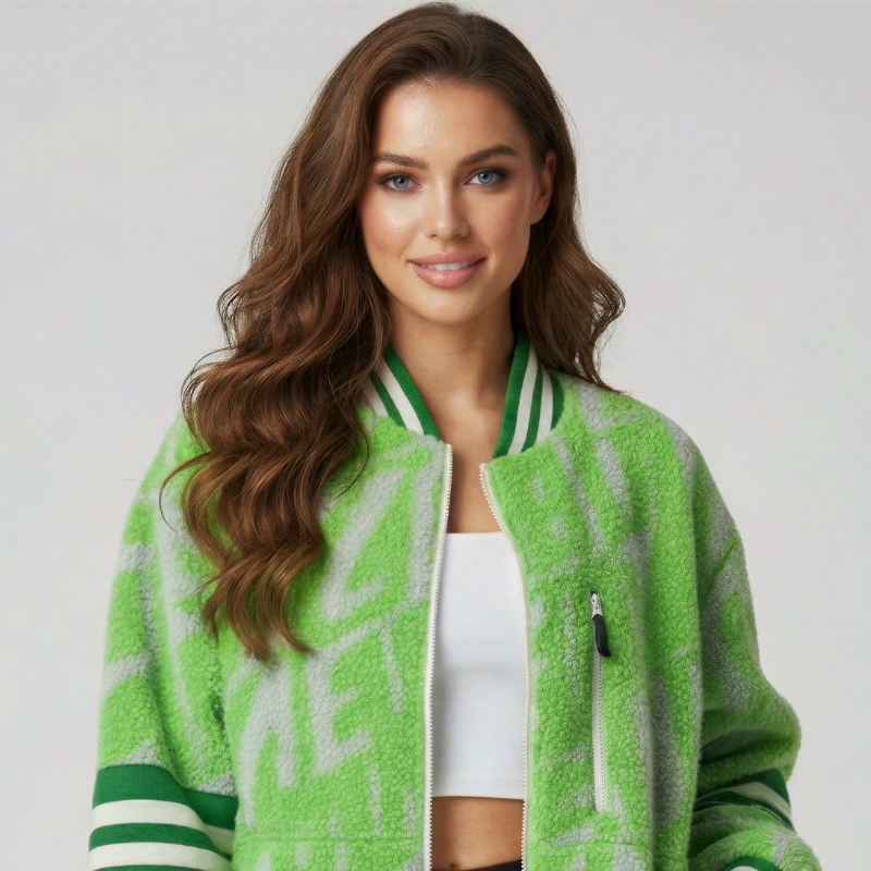 GoMovelive "Electric Lime" Graffiti Sherpa Bomber