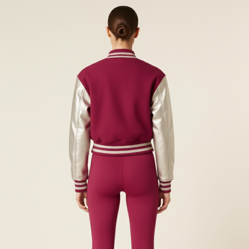 Iconic College Varsity – Women's Jacket in Bordeaux