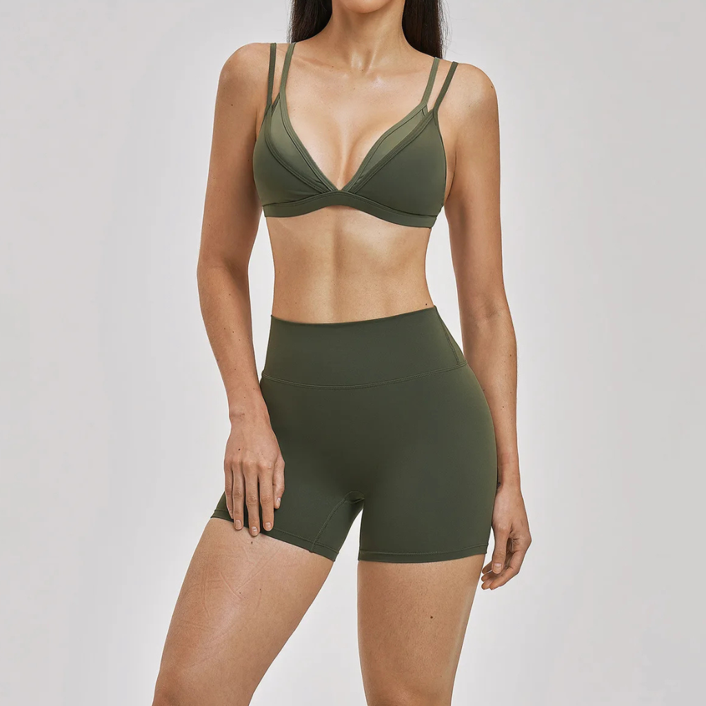 Reggiseno Sportivo Push-up Shockproof Color Blocking