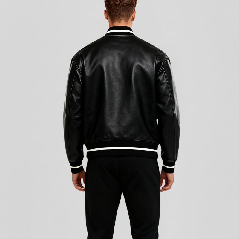 Varsity Prestige - Veste emblématique 100 % cuir