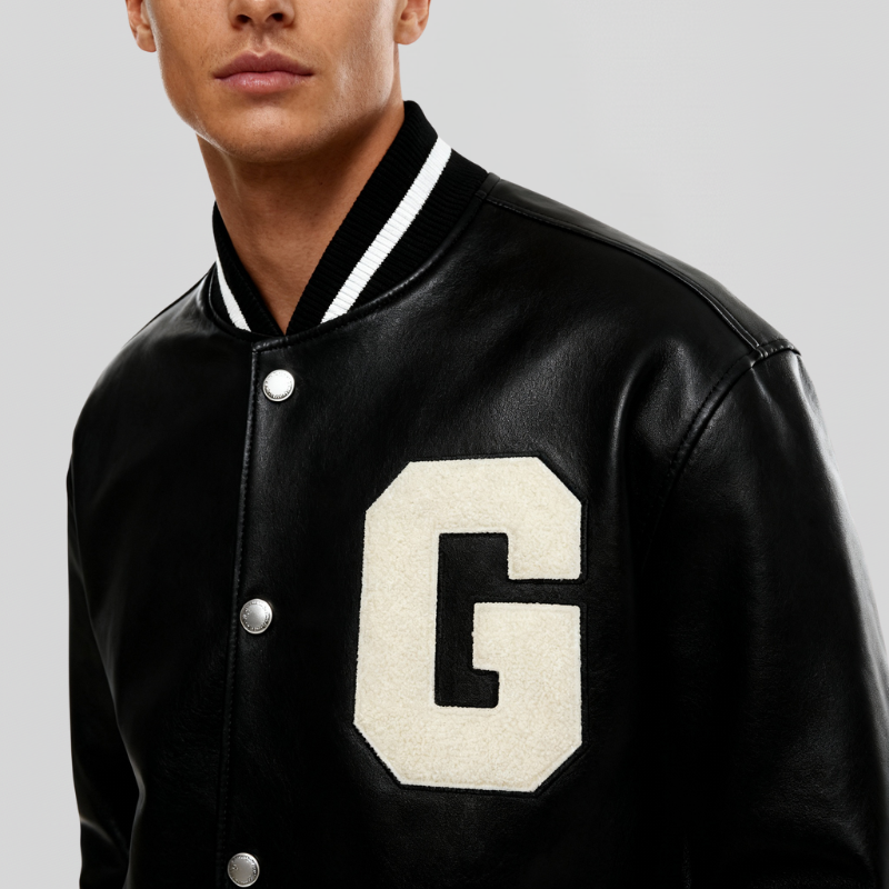 Varsity Prestige - Veste emblématique 100 % cuir
