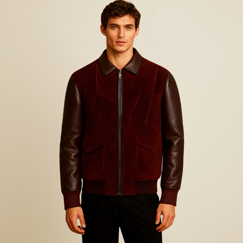 PatchForm – Bomber in Velluto & Pelle Artigianale