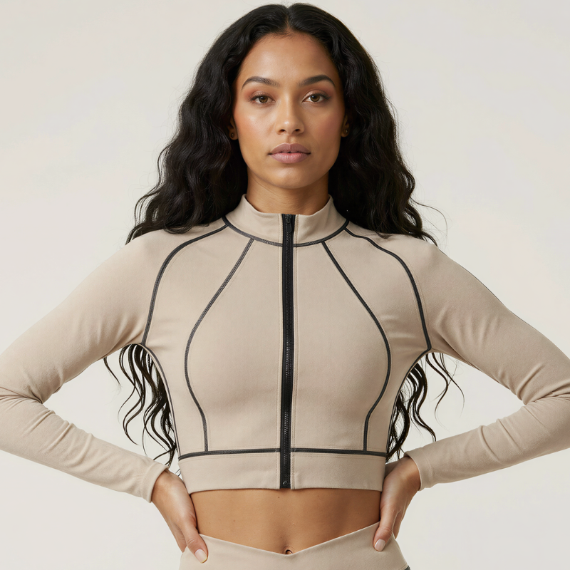 GOMOVELIVE “Sabbia Attiva” – Set Sportivo Zip-Up Minimal