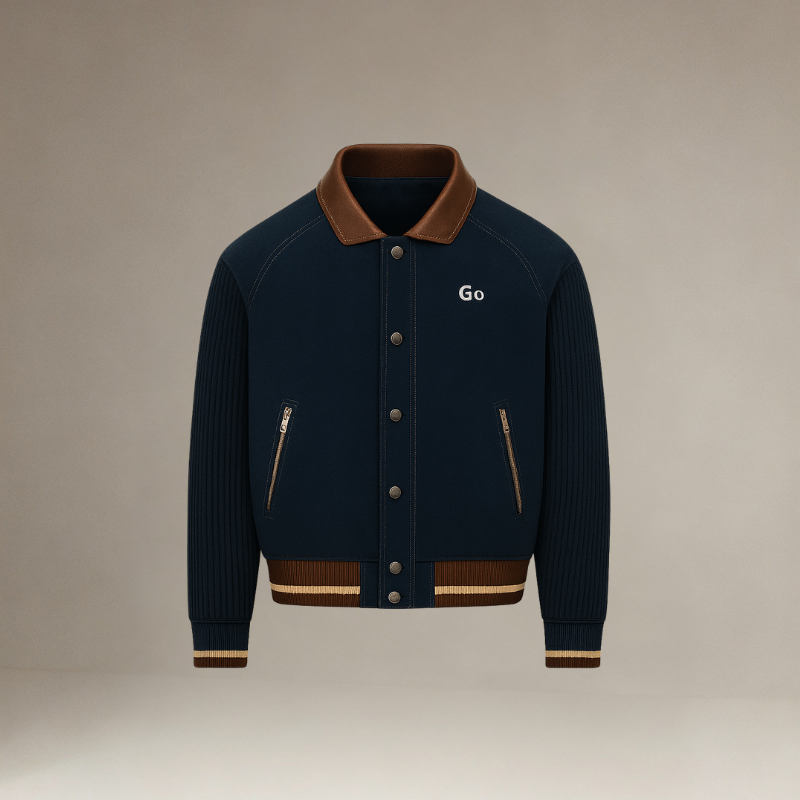 « Héritage urbain » – Veste de survêtement style universitaire avec détails haut de gamme