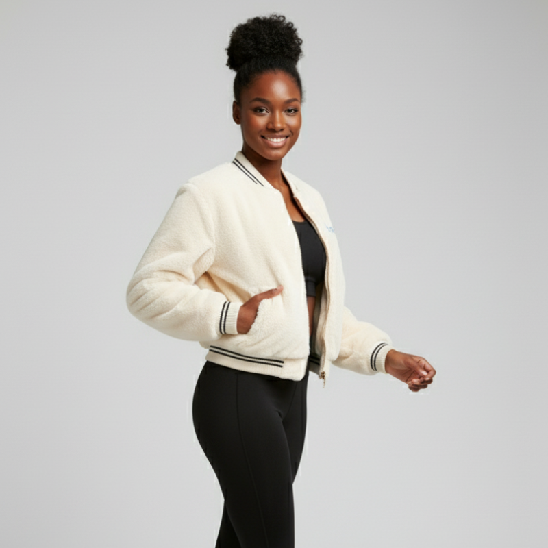 Vaniglia Sportiva – Giacca Sherpa Varsity Gomovelive