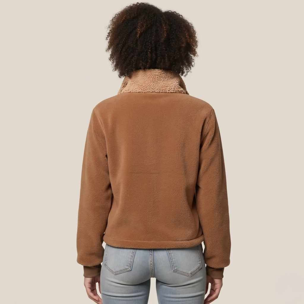 A Hug of Warmth and Style: The "Cozy Comfort" Teddy Fleece Jacket