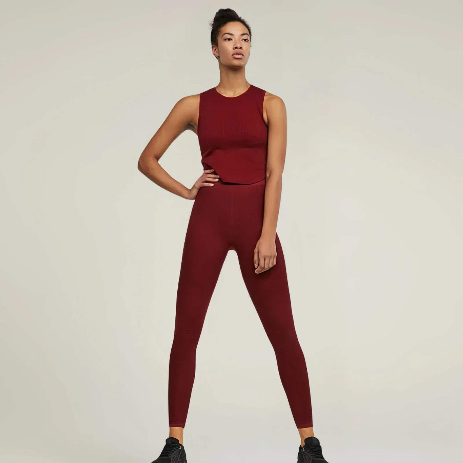 Combinaison de yoga rayée sans coutures – Performance et style sans compromis