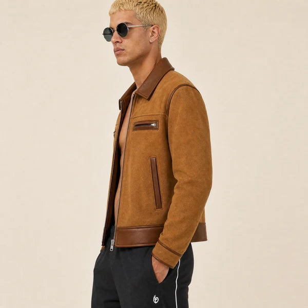 Giacca in Suede e Pelle