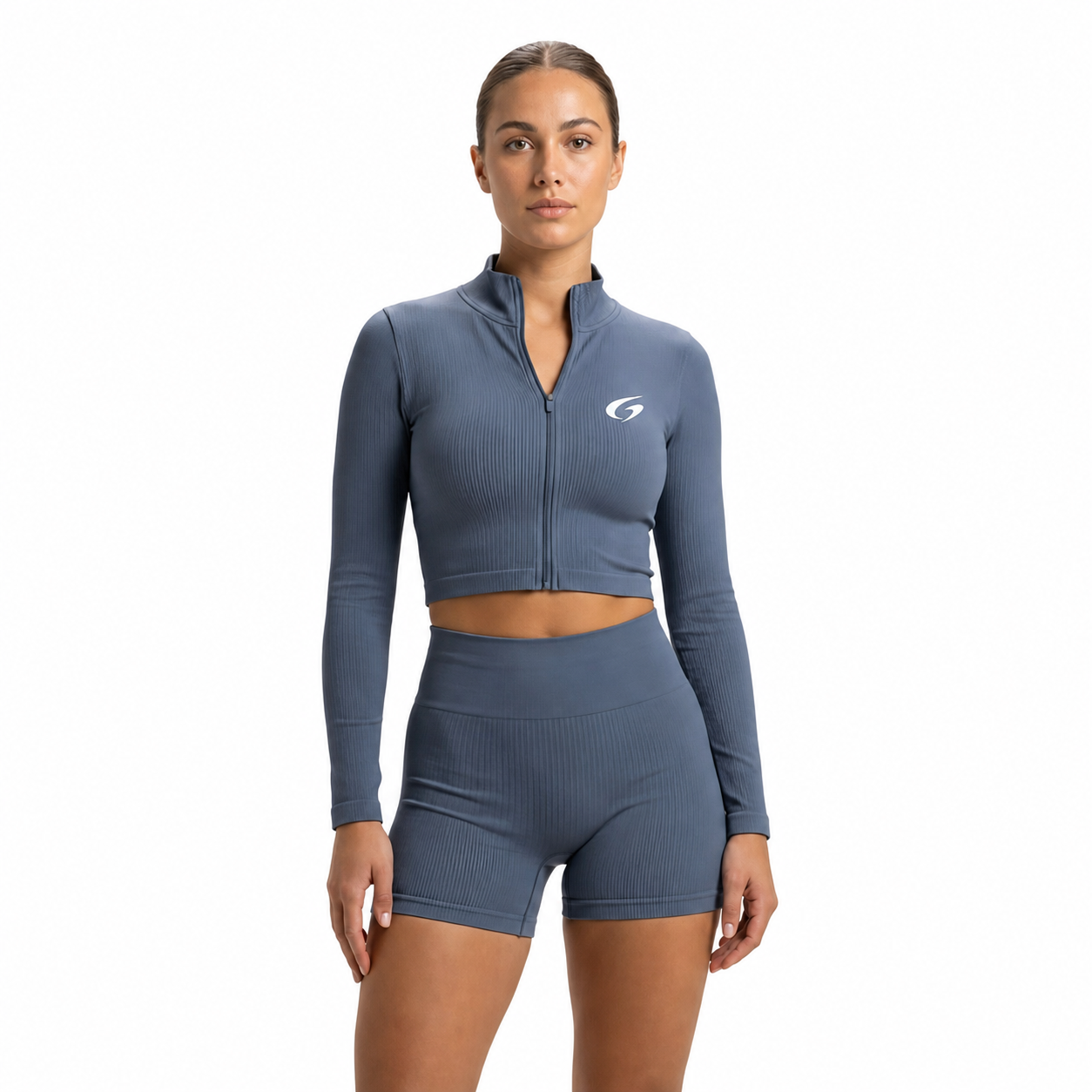 ACTIVE SCULPT SET – Crop Zip & High-Waist Shorts