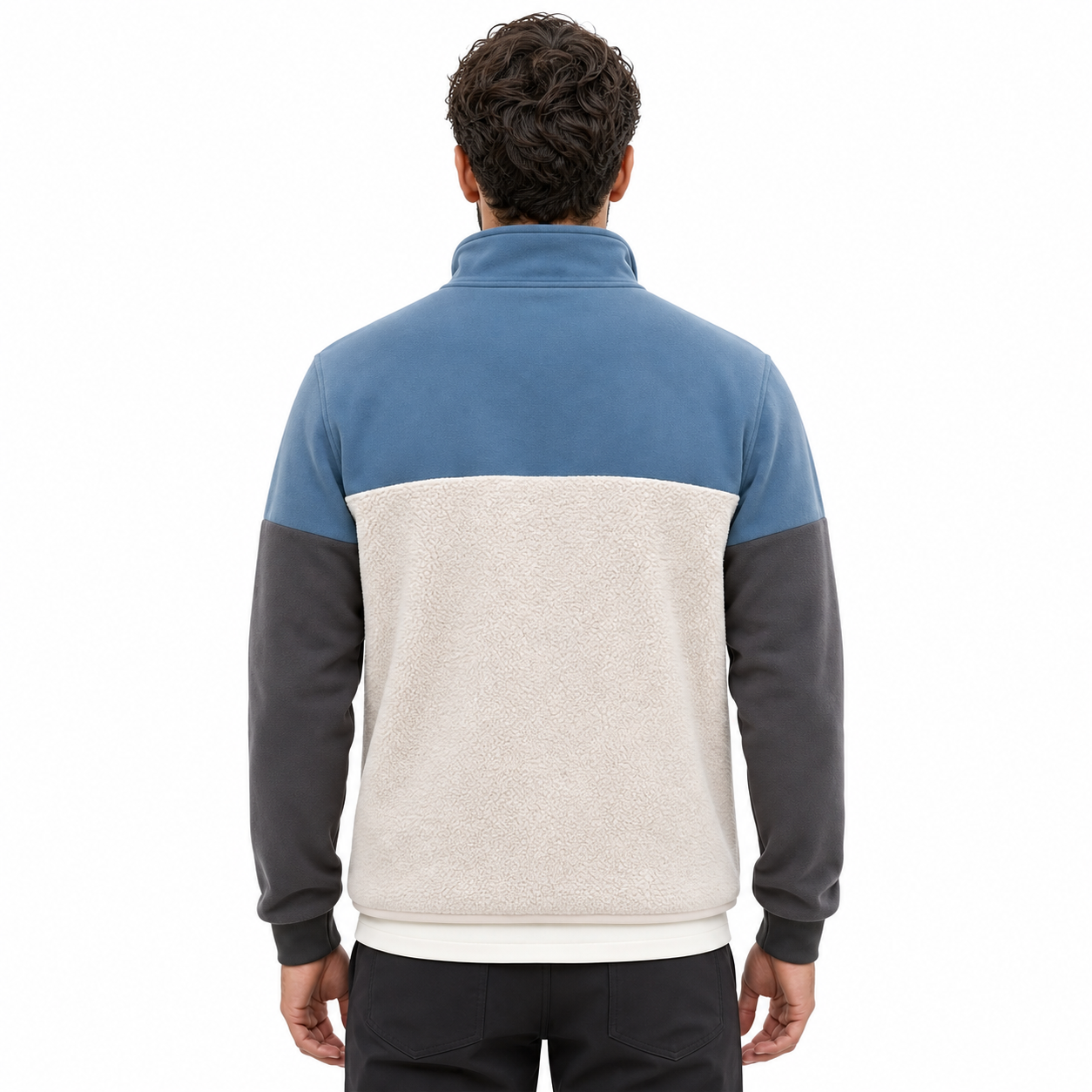 Kuwalla Block Fleece – Tri-Color Half-Zip Pullover