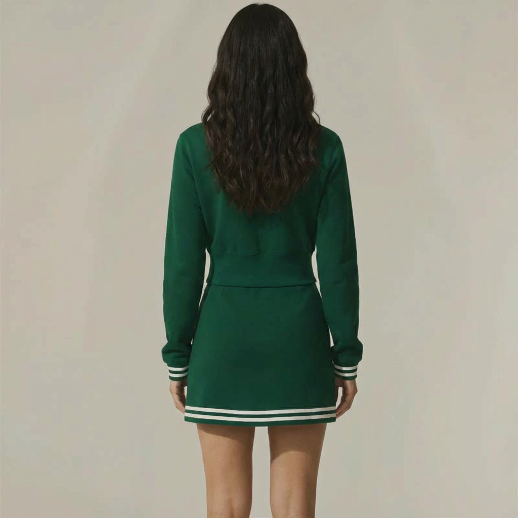 Green Court – Set tecnico in maglia con zip