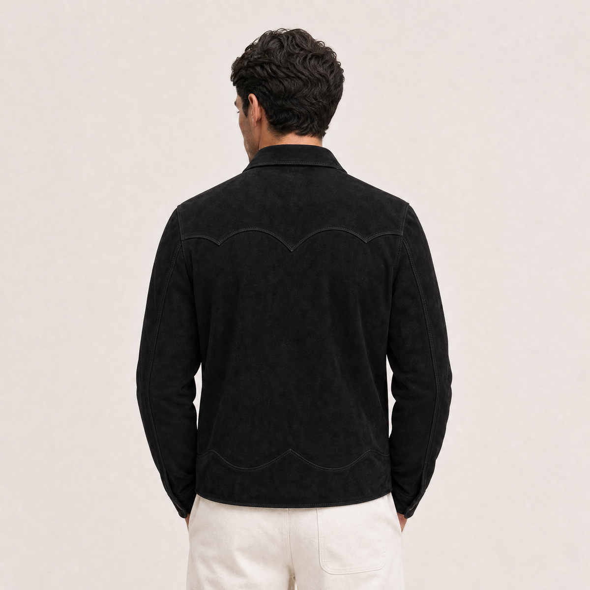 “Rebel Checkpoint” – Varsity leather with checker print and sporty construction