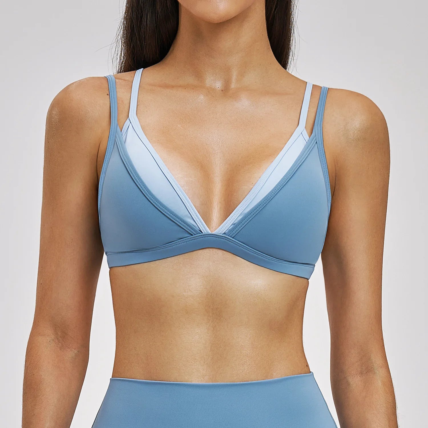 Reggiseno Sportivo Push-up Shockproof Color Blocking