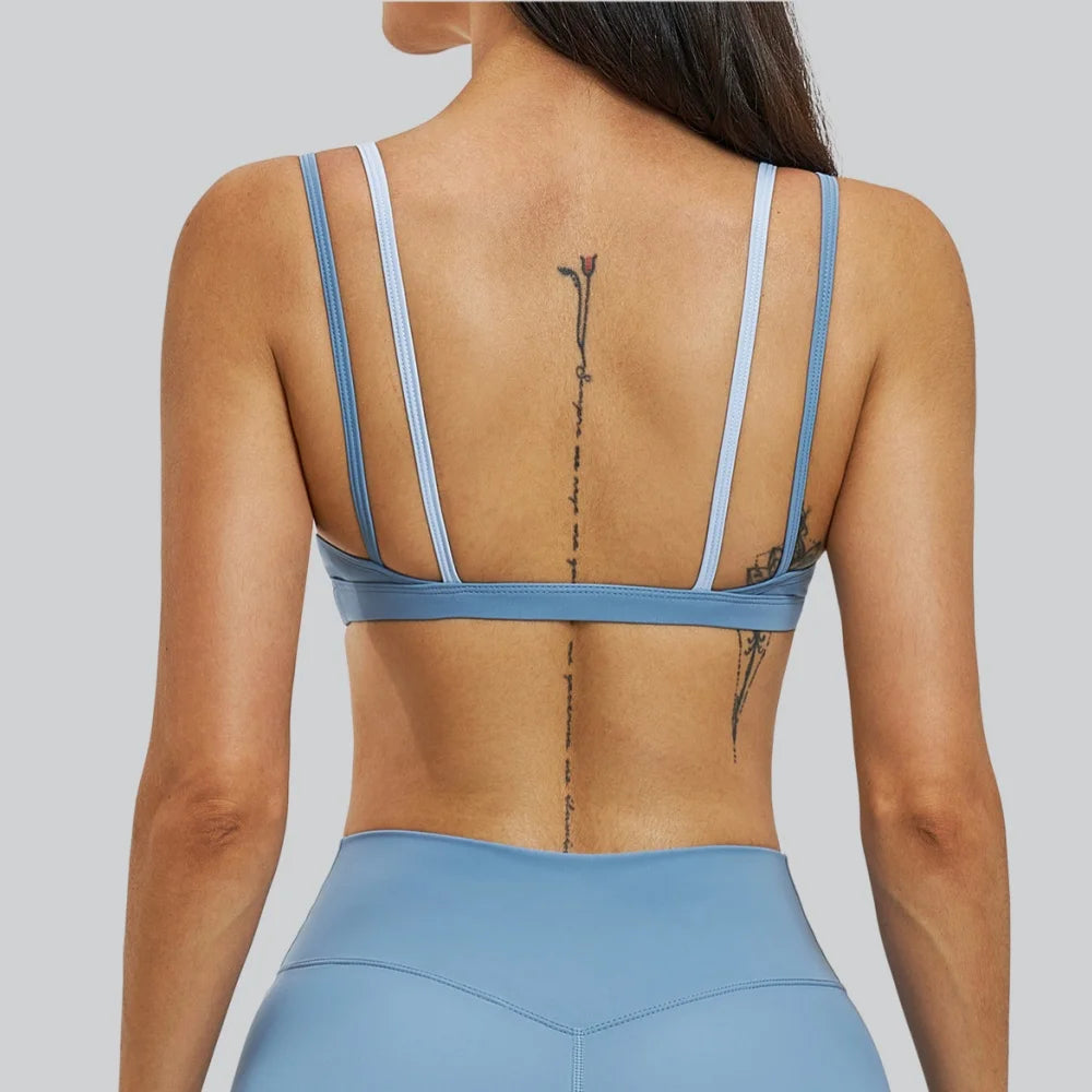 Reggiseno Sportivo Push-up Shockproof Color Blocking